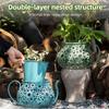 Floral Cutout Flower Pot Retro Decorative Flowerpot Ornaments Vintage Flowerpot  Garden
