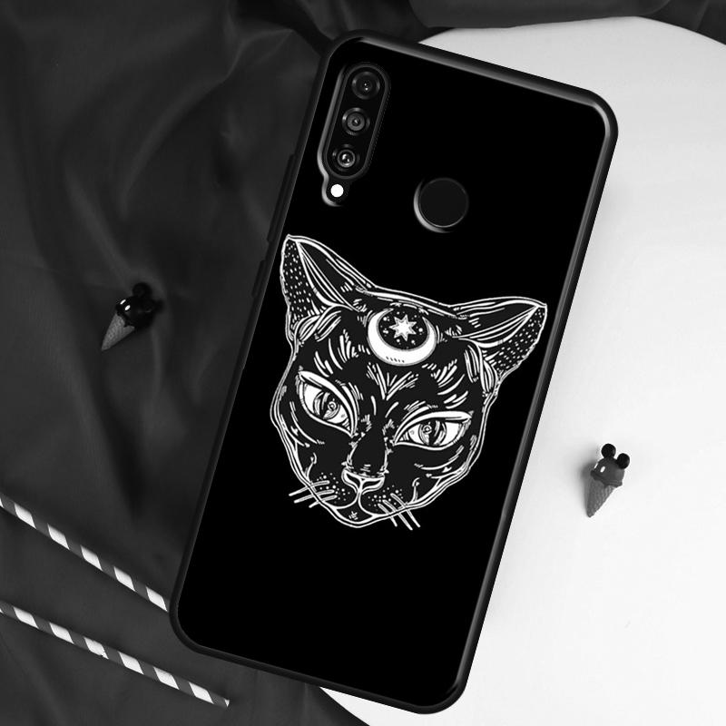 Witchcraft Witch Cat For Huawei Nova 8i 7i 11i 12i 12s 9 10 SE Y90 Y60 Y70 Y72 Y61 Y91 P30 P40 Lite P60 Pro Case