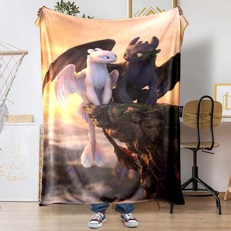 Toothless Patterned Blankets Are Perfect for Beds or Other Occasions, Making Them A Perfect Gift Choice.