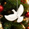 1/4pcs Resin White Dove Christmas Ornaments Xmas Tree Hanging Pendants 2026 New Year Party Home Wall DIY Decoration Kids Gifts