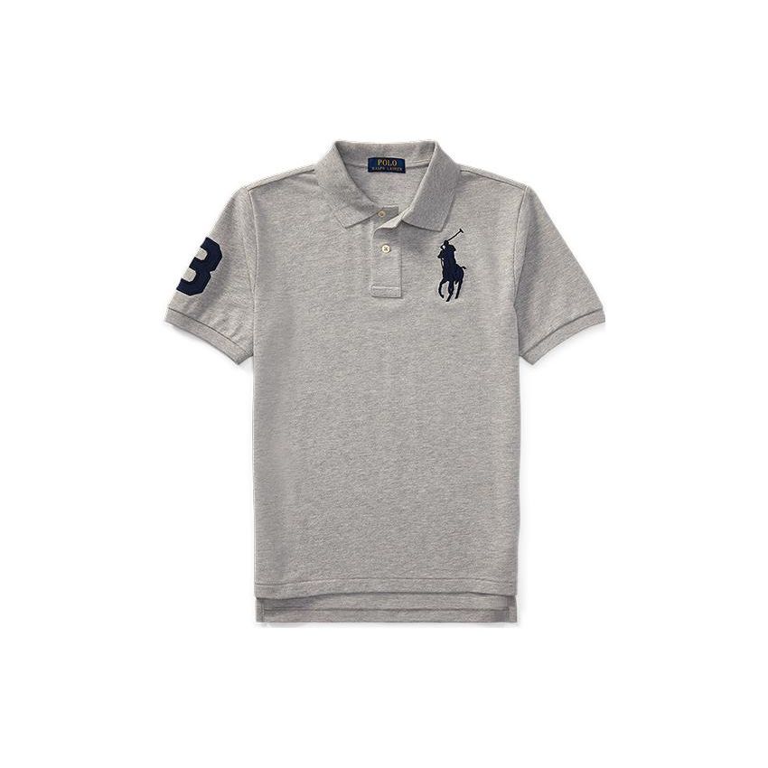 

Polo Ralph Lauren Детская весна-лето 2022 Логотип Цифровая вышивка Хлопок Короткий рукав Поло Детские топы Серый CWPOKNIYN820131-050 XL