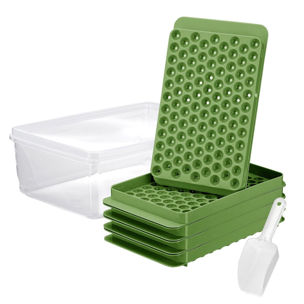 Isbitsformar, Miniisbitsform, Isbollsmakare, PA-fri isform för snabb nedkylning, 104 fack med lock, för smoothies