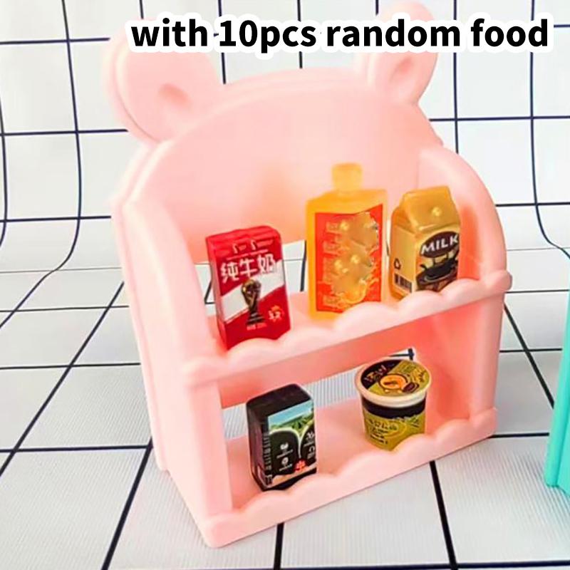 1/12 Dollhouse Miniature Display Shelf Model Dolls House Dining Table Storage Rack Model Toys Doll House Furniture Decoration
