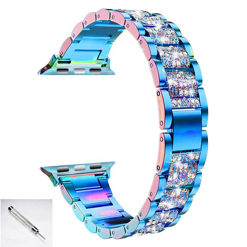 Bling Diamond Strap for Apple Watch Ultra 2 49mm Band 46mm 40mm 45mm 44mm 41mm 42mm for Iwatch Series 10 9 8 7 6 Women Bracelet