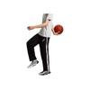 Li Ning Basketball Series Loose Fit Mid Rise Knit Sports Pants Men Bottoms Black AKLU205-1