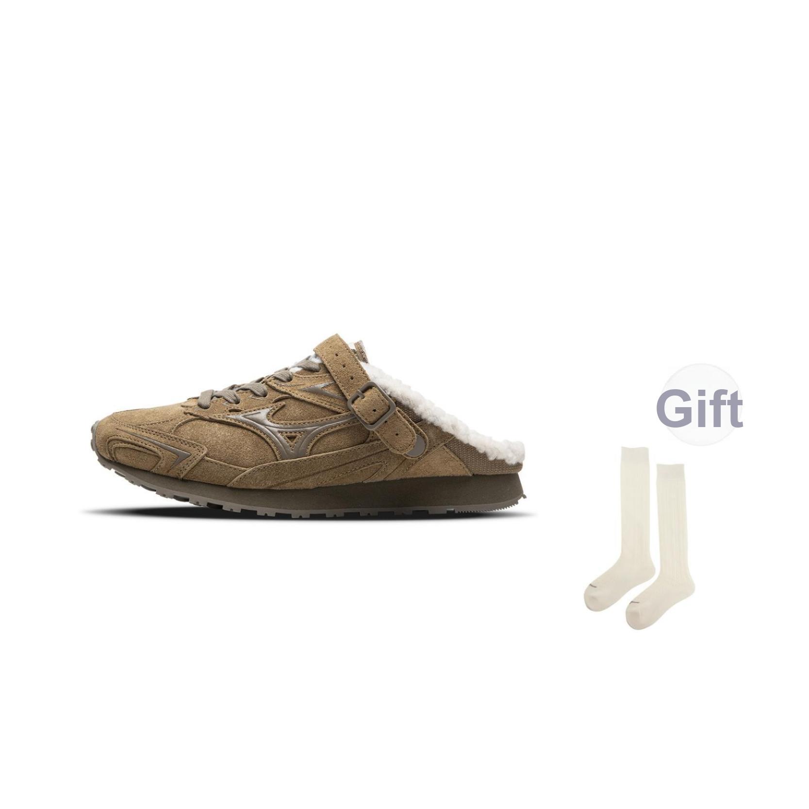 Mizuno LG 60S Домашние тапочки Осень Зима Утолщенные Теплые Повседневная носка на работу Винтажная Мода Универсальные Толстая подошва Увеличение роста Износостойкие D1GH252503 39