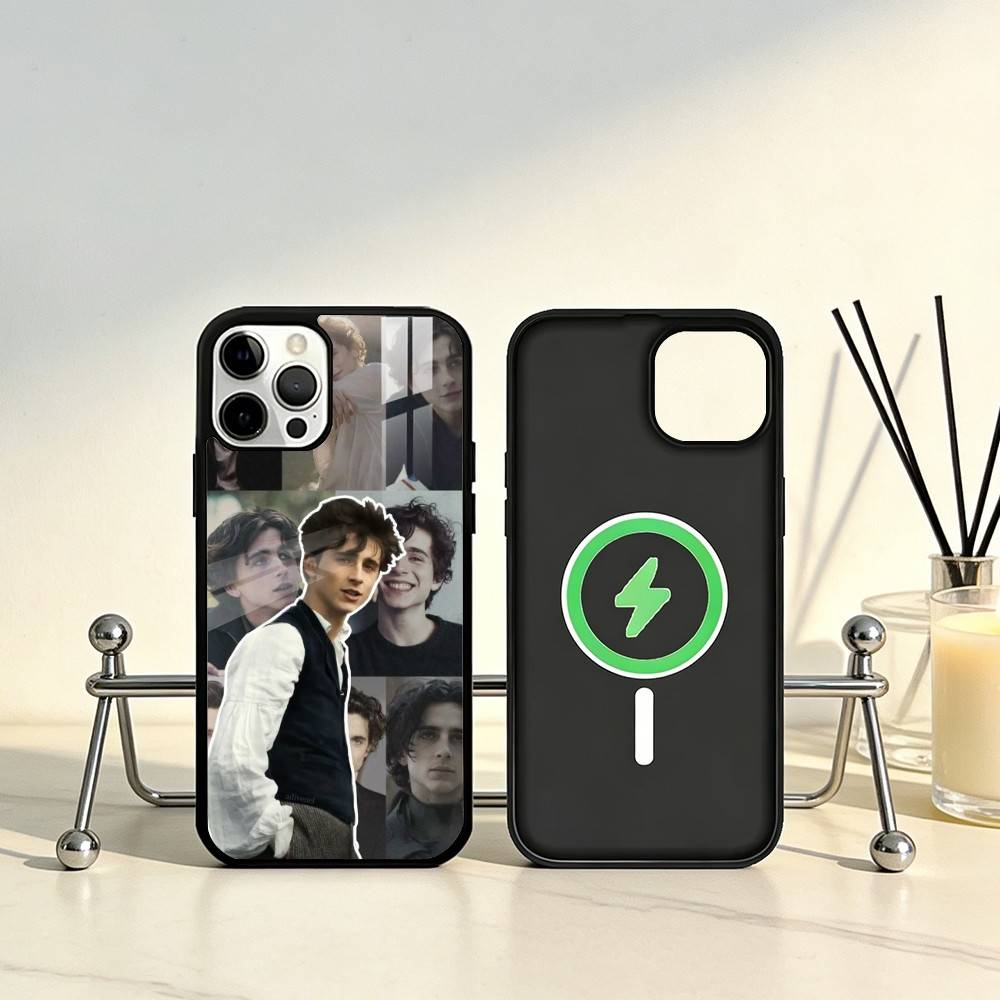 Timothee Chalamet Phone Case For iPhone17,16,15,14,13,12,11 Plus,Pro Max Magnetic For Magsafe Wireless Charging