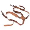 Camera Strap Leather Double Shoulder Harness Strap Photography Accessories for DSLR CamerasBrown