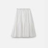 Broadcast Elegant White Tiered Midi Skirt