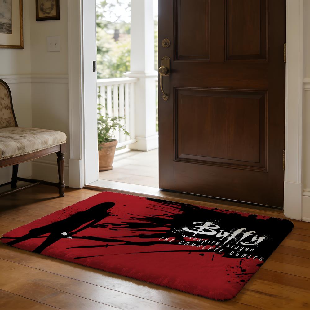 Buffy The Vampire Slayer Classic Movie Floor Mat Soft Flannel Absorbent Mat Non-Slip Rug Home Bedroom Bathroom
