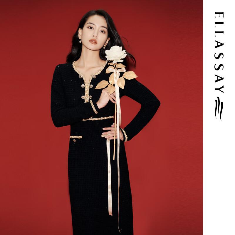 

ELLASSAY Women s 2025 Early Spring Lambswool V-Neck Knit Dress M