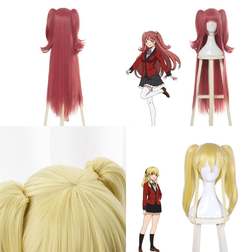 Kakegurui Jabami Yumeko Meari Kirari Yumemi Runa Lange Cosplay Party Haare Perücken in lebendigen Farben