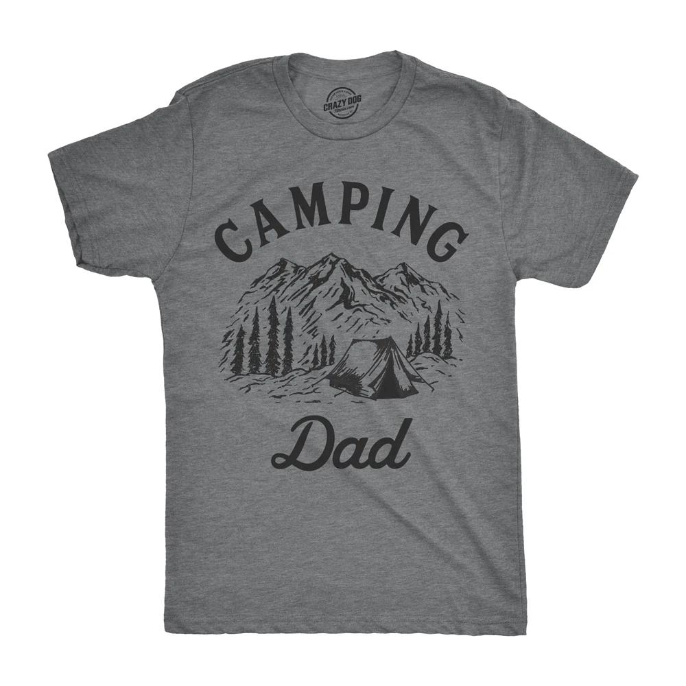 Mens Camping Dad T Shirt Cool Outdoor Vacation Fathers Day Tee XS
