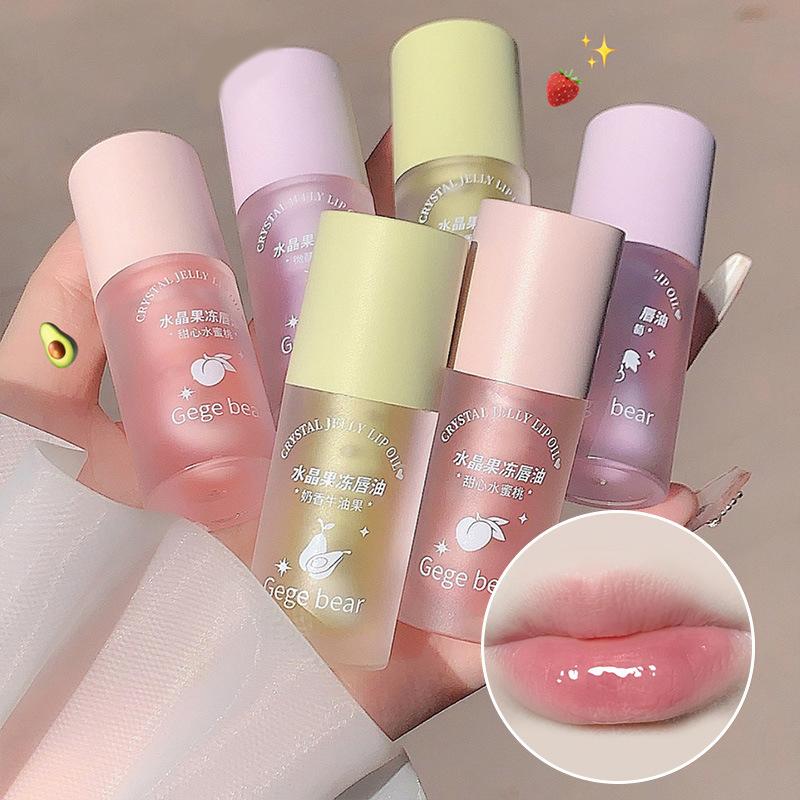 4g Crystal Jelly Lip Oil Hydrating Plumping Coat for Lipstick Lip Gloss