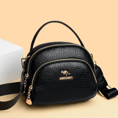 Genuine Leather Bag for Women   Round Messenger Bag Soft Leather Shoulder Tote Bag Luxurious Female Bag Fashion