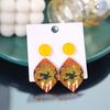 Quirky Halloween Earrings: Cartoon Ghost, Pumpkin, Spider Web, and Cat Designs for Women