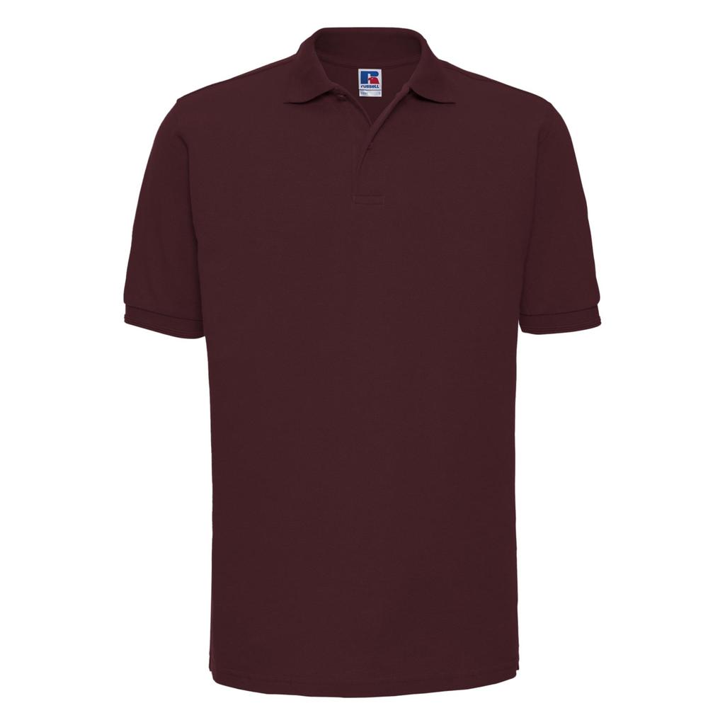 Russell Mens Ripple Collar & Cuff Short Sleeve Polo Shirt