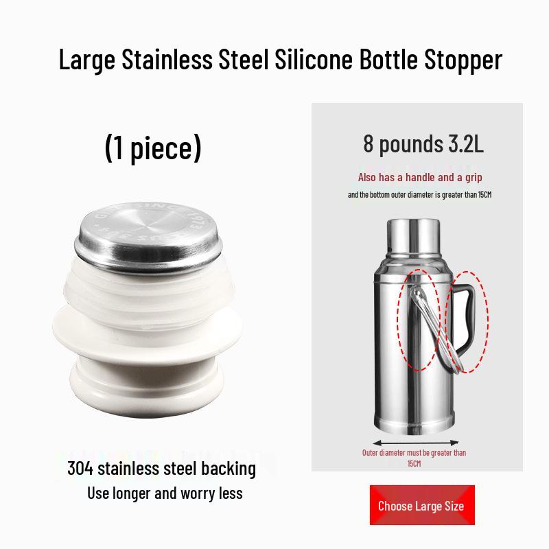 Silicone Hot Water Bottle and Thermos Stopper/Lid