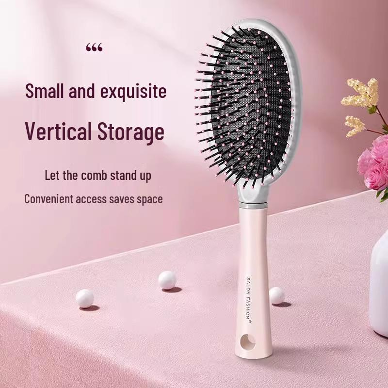 Ensemble de 4 Peignes Bleus Portables à Airbag pour Massage du Cuir Chevelu pour Cheveux Longs Bouclés Volumineux