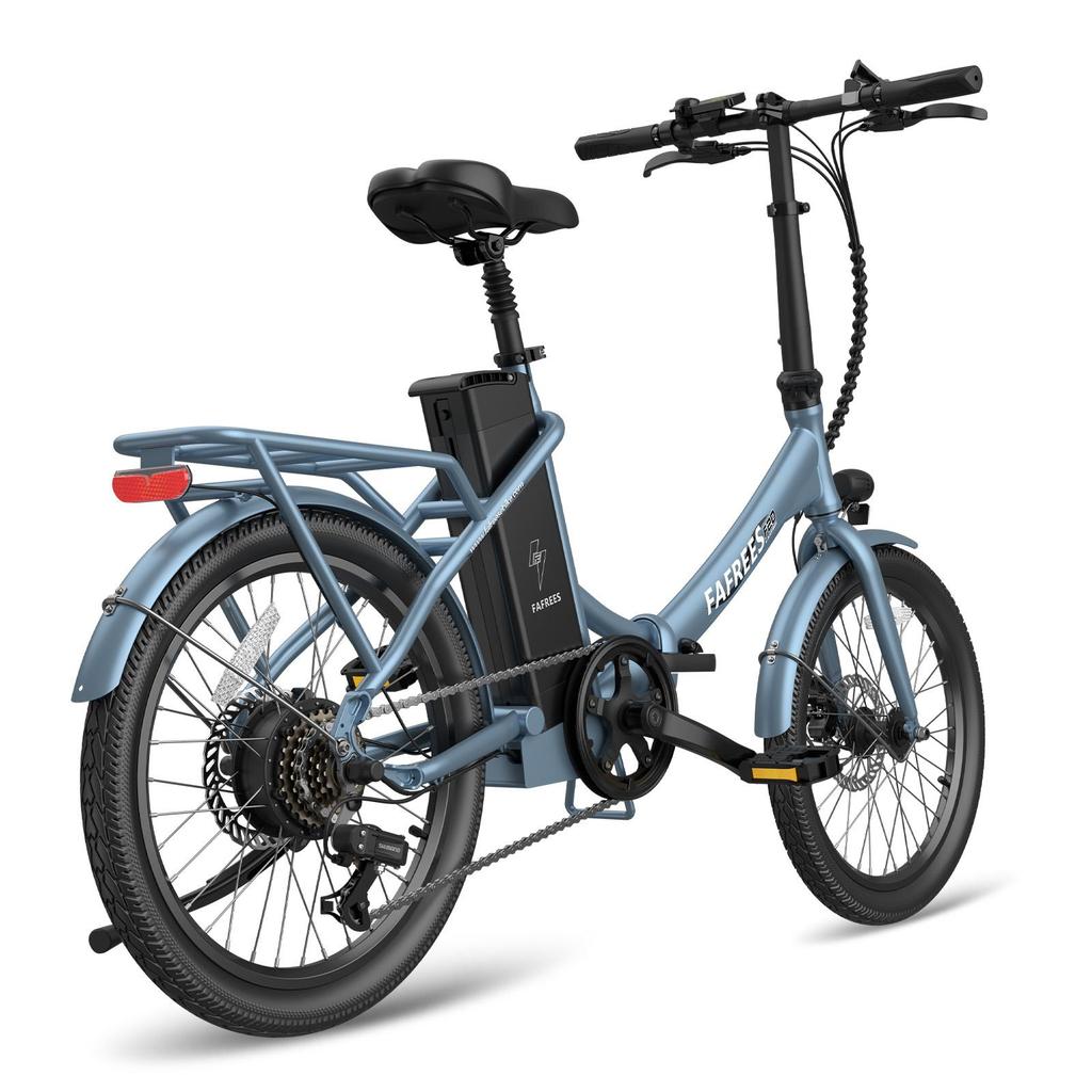 Electric Bicycle Foldable Fafrees 20" 250W Motor 18.2AH Citry Ebike Top Speed 25Km/h 7 Speed Load 120Kg F20 Lasting