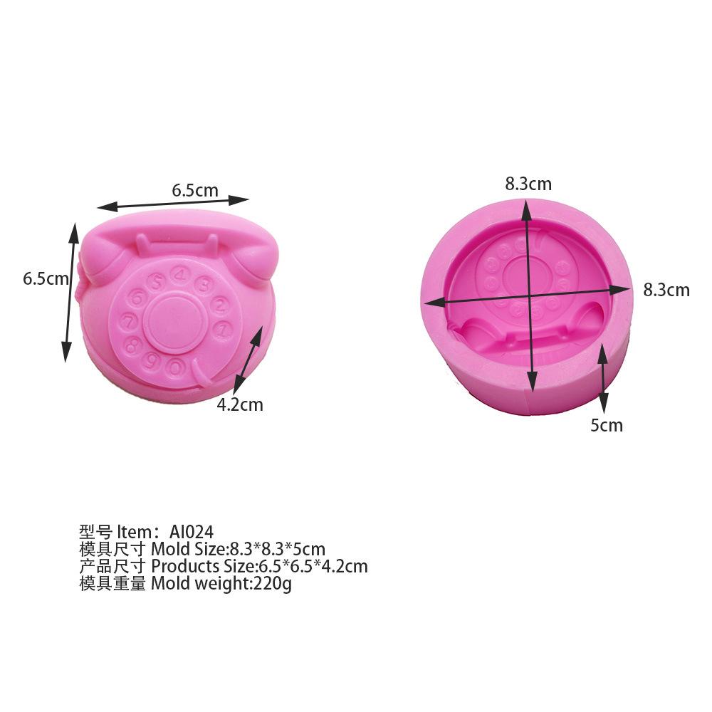 

3D Чудесная форма для мыла ручной работы в виде стационарного телефона, DIY форма для ароматерапевтической свечи, креативная гипсовая форма