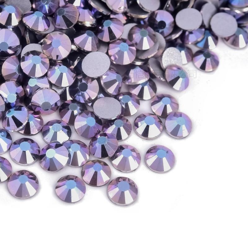 P72-180 Glass Nail Art Large Bag Flat Bottom Diamond, Silver Plated Diy Diamond Jewelry Accessories Mobile Phone Case Rhinestone Accessories