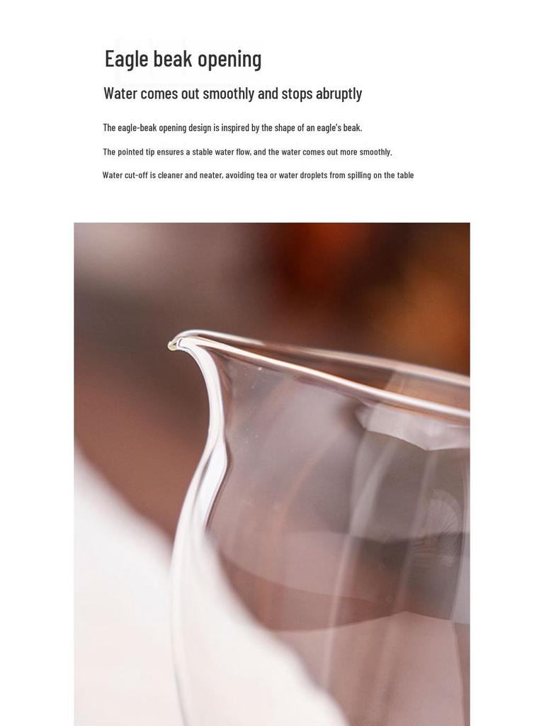 Qingyan Heat-Resistant High Borosilicate Glass Tea Set Cup