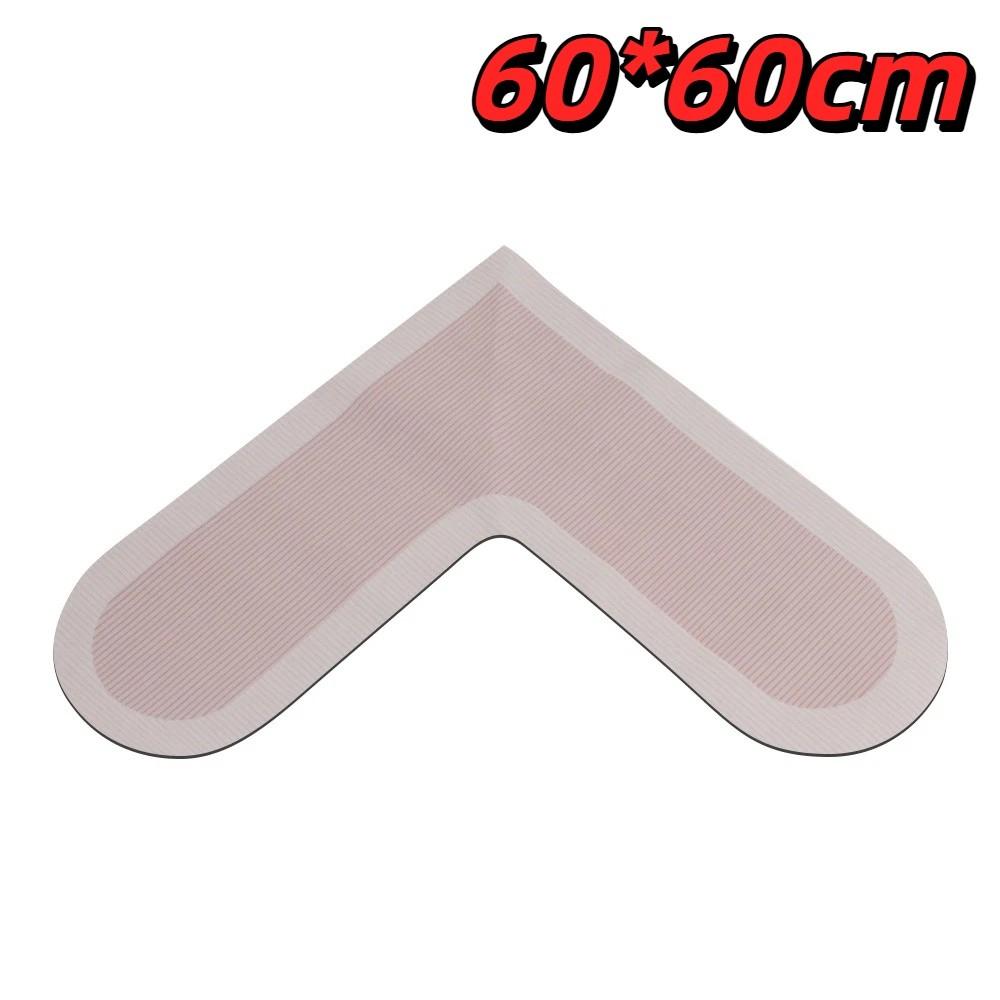 

60*60cm Kitchen Carpet Oil-Proof L-Shape Anti-Slip Floor Mat Water Absorbent Wipable Surface Waterproof Doormat Kitchen Floor