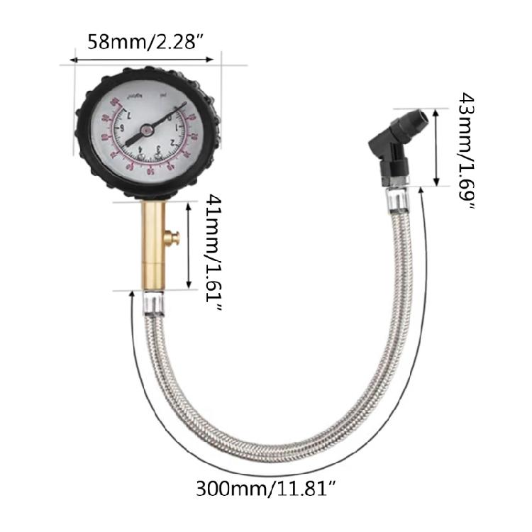 Auto Tire Gauge Bicycle Pressure Meter Tester Diagnostic Monitoring System Tool