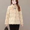 Imitation mink velvet coat women's short thickened small coat imitation Danish mink autumn and winter new