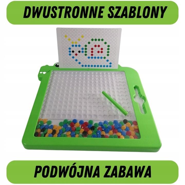 Tablica Magnetyczna Dla Dzieci Układanka Guzikowa Montessori Kropki Mozaika