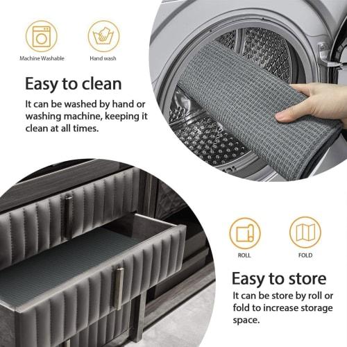 Topsky Küchen Abtropfmatten, 2er-Set, Antibakteriell, Schnelltrocknend, Saugfähig, Groß, Hygienisch, Schimmelresistent, Aufrollbare Lagerung, Schutzhülle