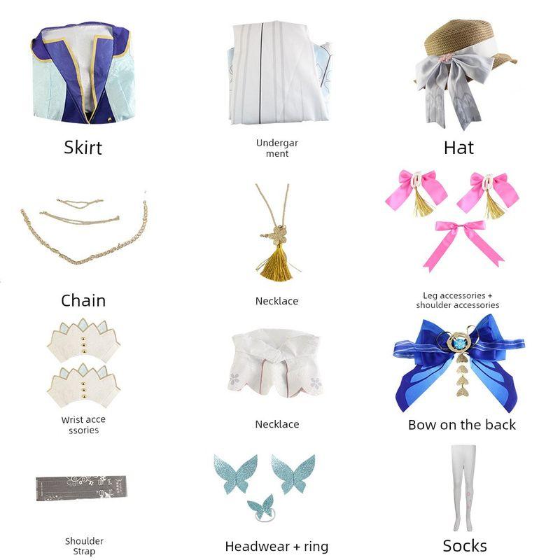 Flower Time Letter Cosplay Ayaka Kamisato Ayaka New Dress Skin Flower Time Letter Cosplay Costume