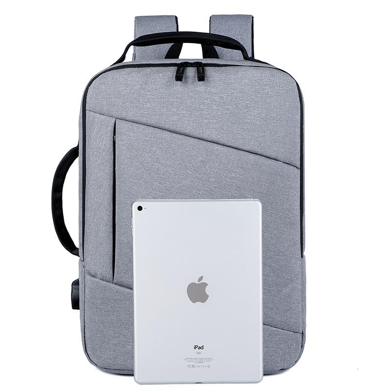 TS JYL laptop bag,Solid Laptop Backpack Simple Men Large Handheld Briefcase