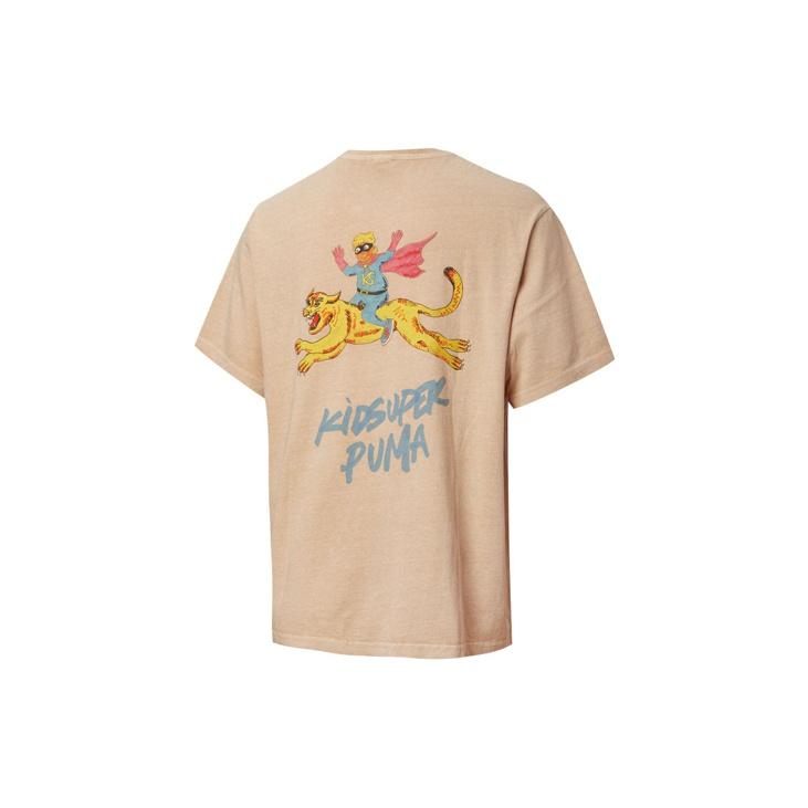 Puma X KS Short Sleeve T-Shirt Men Tops Peach 598465-12