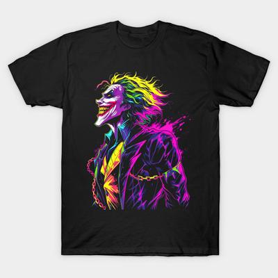 Asian Size Men Black Print T-shirt Joker No-Cut Heat Transfer Print Cotton Tshirt