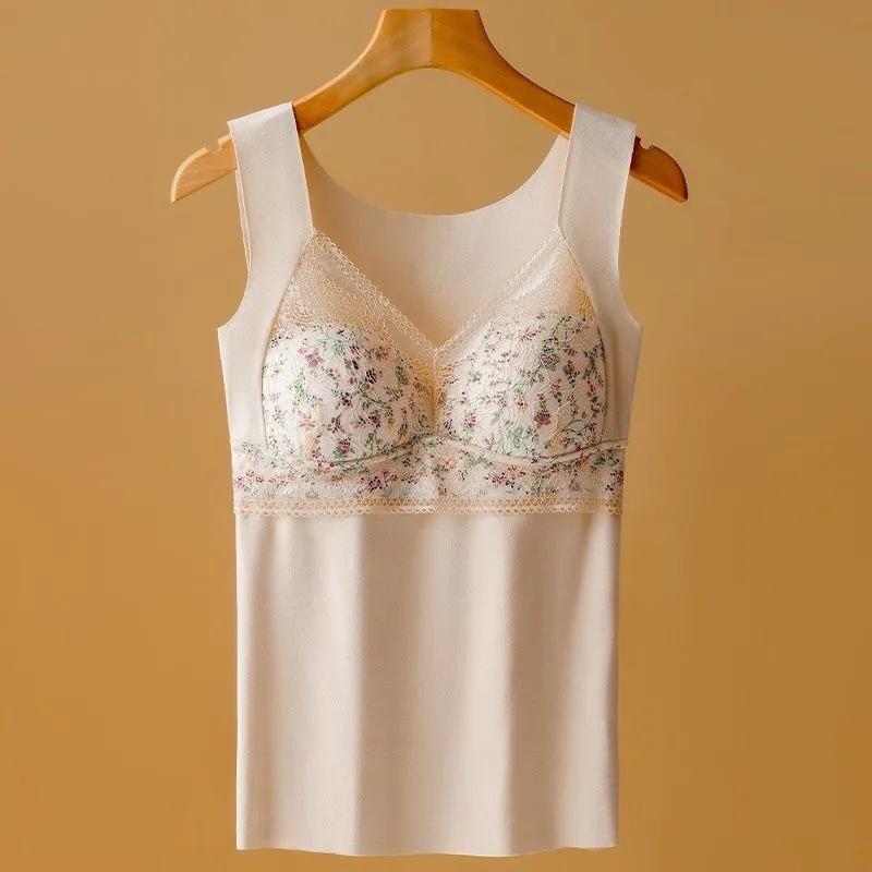 Thermal Underwear Women's German Velvet Hot Speed Warm Velvet Inner Wear Bottoming Shirt Women's Beauty Vest Cold-proof Autumn and Winter Warm Clothes