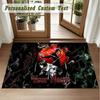 Crystal Velvet Square Rug Custom NameDeath Note Pattern Non Slip Home Floor Decor Rug