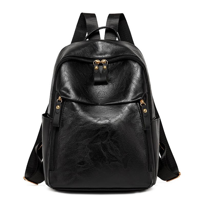 Casual Pu Backpack for Women Fashion Lightweight Retro Large Capacity Women Small Backpack