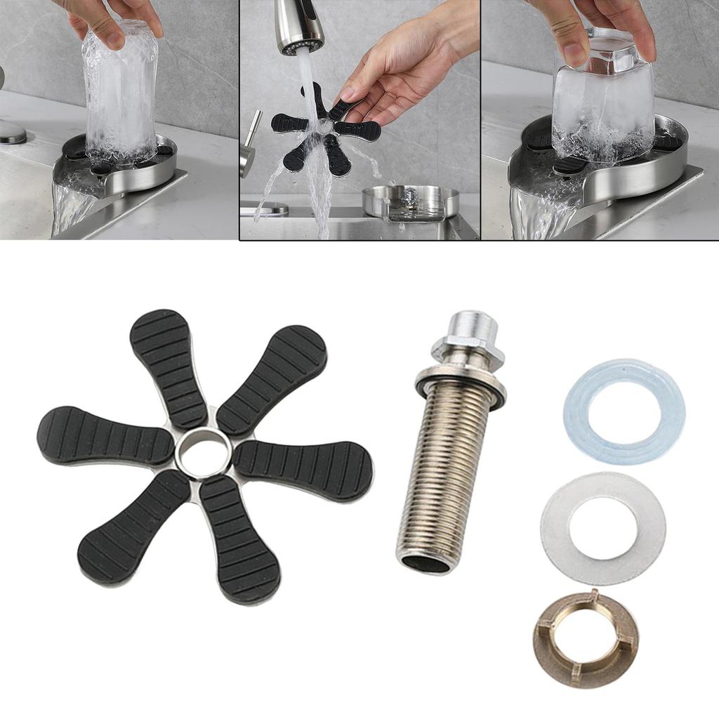 Sink Faucet Glass Rinser Accessories DIY Replacement Silicone Pads Easy Use