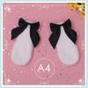 1Pair Bunny Ears Hair Clips Ribbon Bow Hair Clip Costume Headwear Cosplay