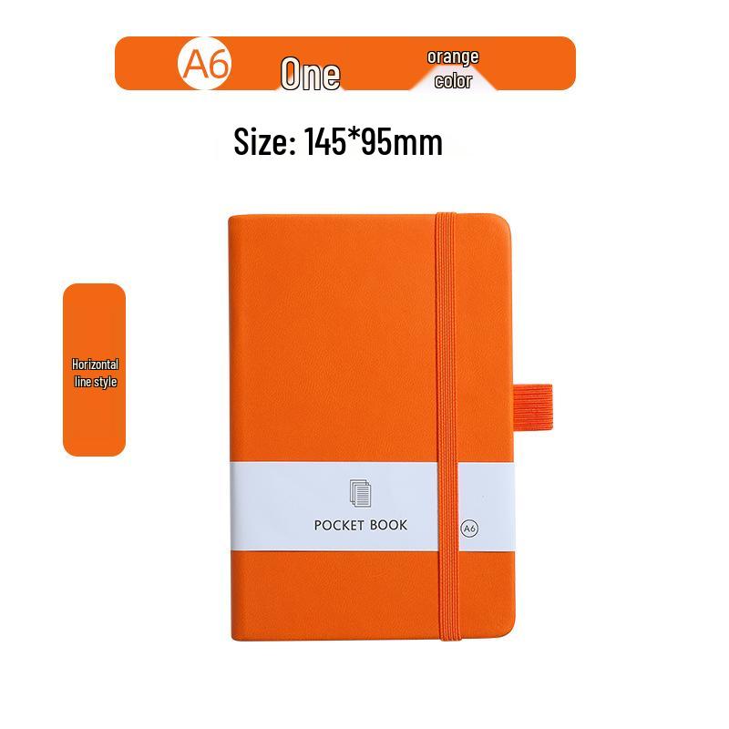 Portable A7 Color Elastic Band Notebook - Student Memo with Skin Feel Leather Cover