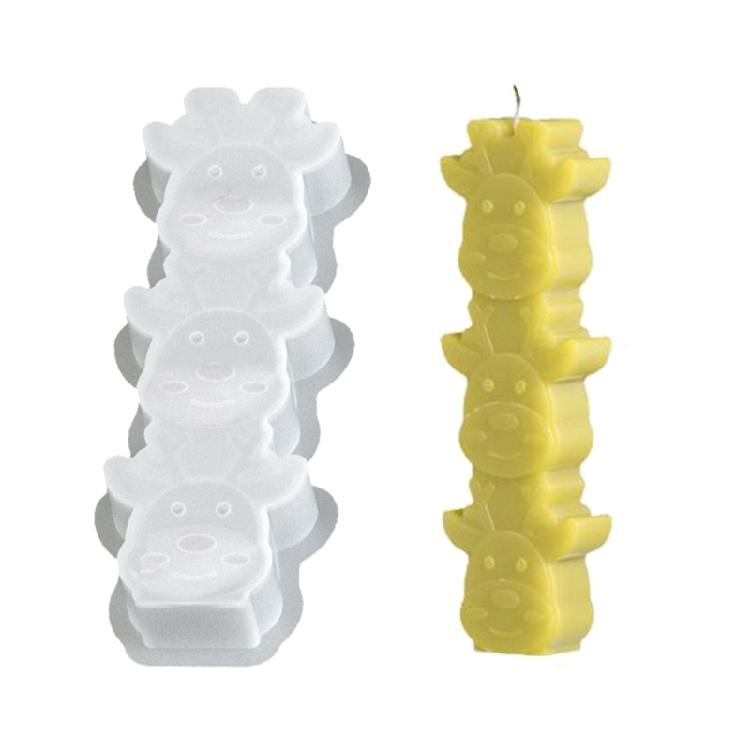 Reusable Holiday Candle Mold Santa Angel Reindeer Silicone Baking Tool For Festive Treats And Home Decoration