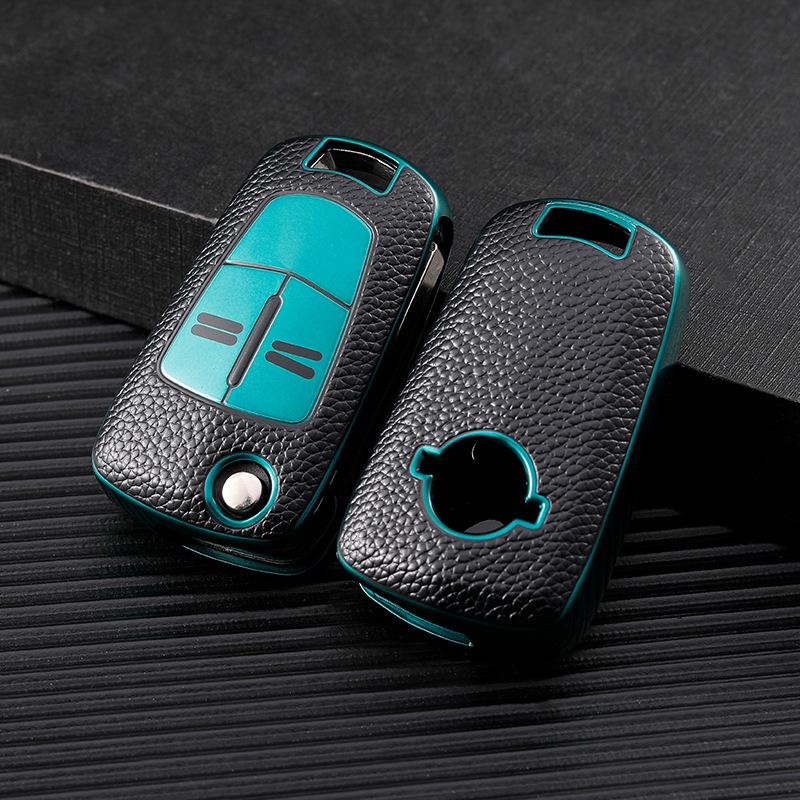Opel Zafira 2016, Buick LaCrosse, Chevrolet Captiva Leather Grain Car Key Case for Men
