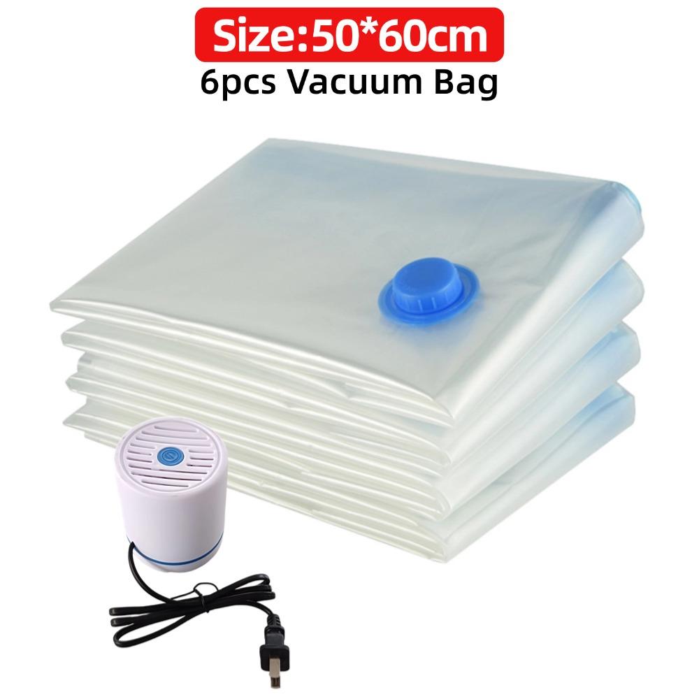 6/12PCS Vacuum Bag for Clothes Storing Dustproof Compression Sealer Bag Space Saving Blankets Clothes Pillows Storage Container