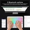 Colorful Luminous Bluetooth Keyboard Backlit Portable Keyboard Wireless Keyboard  Notebook