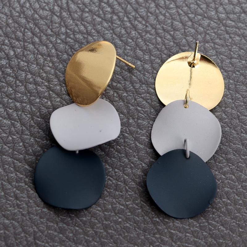 Damen Einfach Schick Geometrische Form Runde Ohrringe Ohrhänger