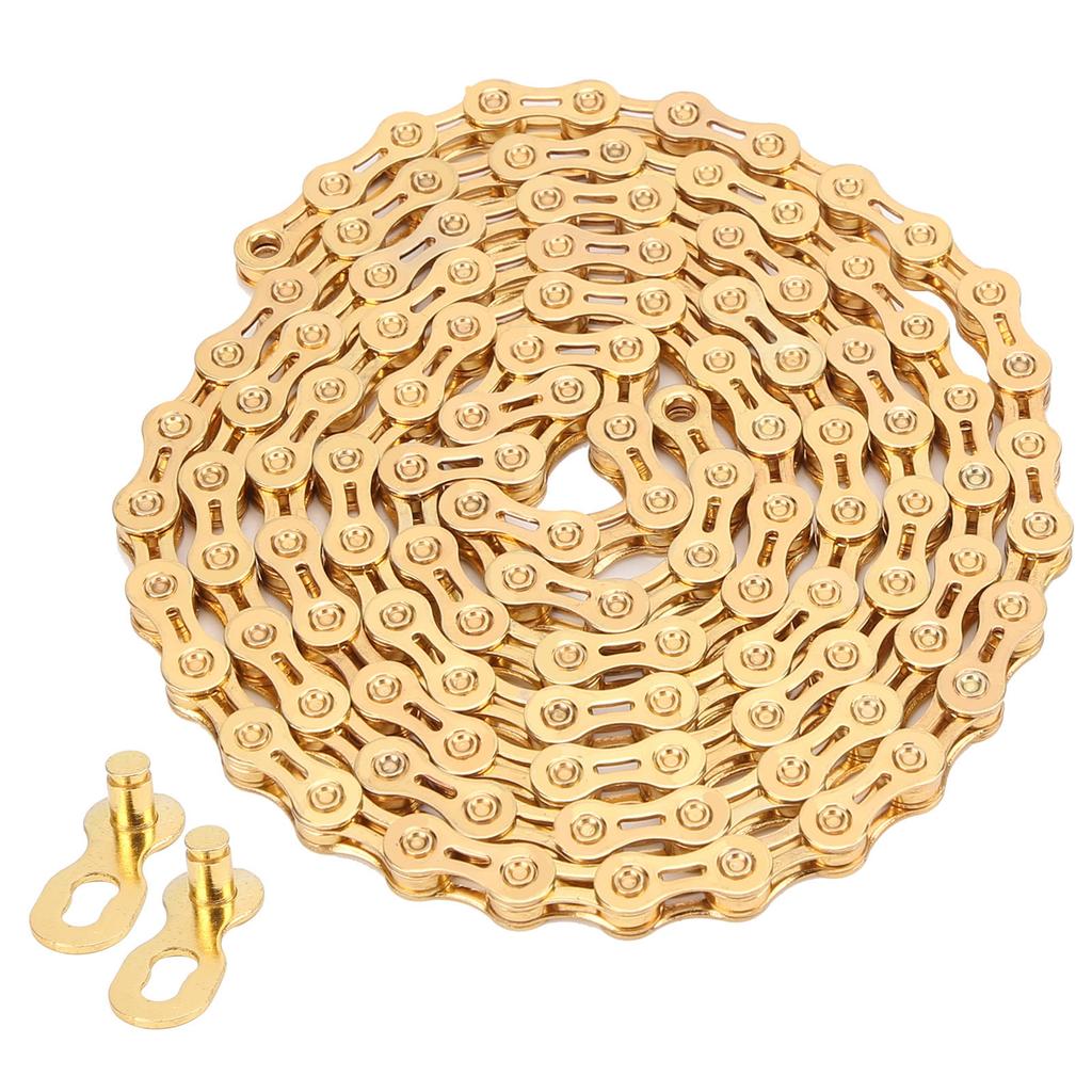 VG Sports Mountain Bike 9 Speed Chain 116 Links 1 2inx11 128in Bicycle Chain Gold