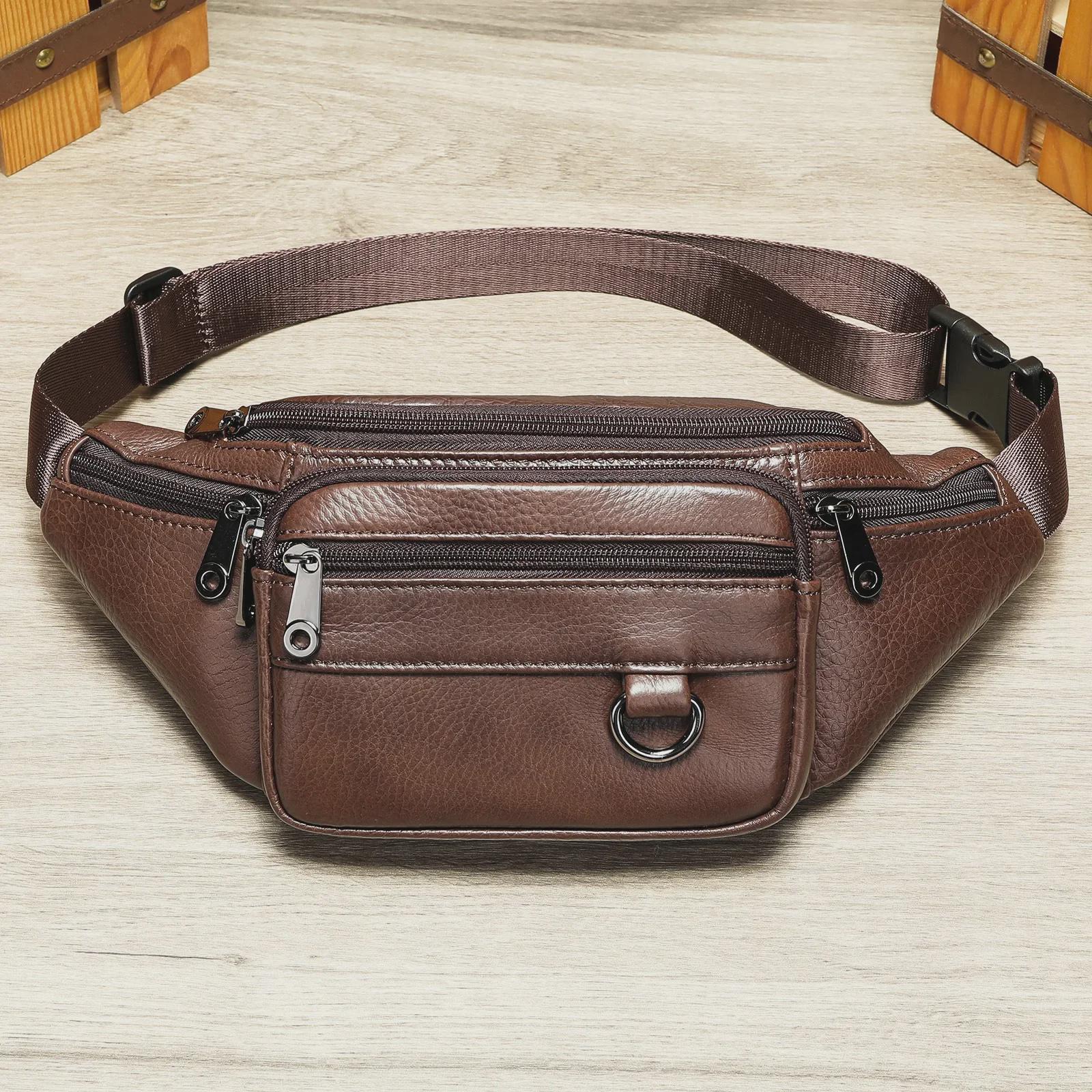 

Чоловіча чорна сумка-кросбоді з овчини на пояс для активного відпочинку та дозвілля 8879