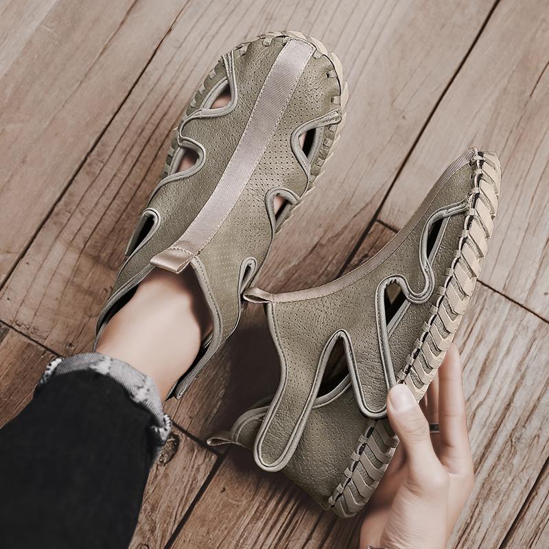 Мода Новые модели Летние дышащие мужские сандалии Удобные для отдыха на природе Стиль — фото 3